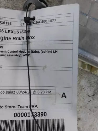2016 Lexus is350 Electronic Control Used OEM engine control module used OEM engine control module