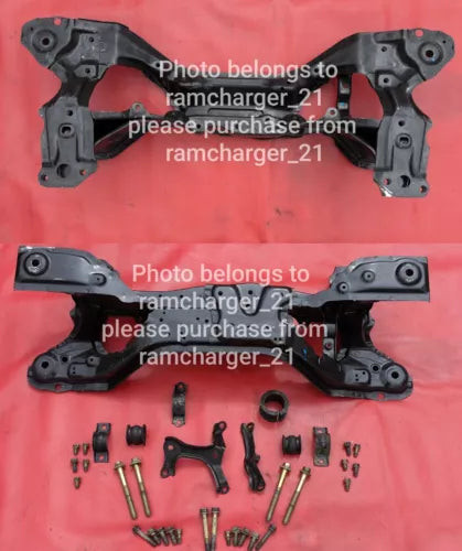 98-02 Honda Accord Front Subframe Frame Back/Rear Beam Crossmember 2.3L Cradle used OEM rear subframe and crossmember