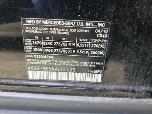 2010 Mercedes-Benz Mercedes gl-class 1 Used OEM complete door assembly used OEM complete door assembly