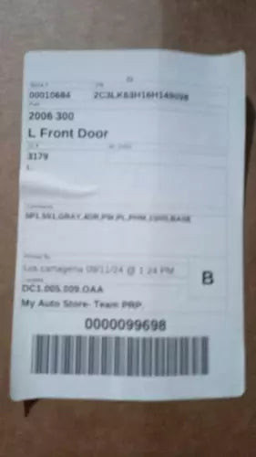 2006 Chrysler 300 Left Front Door Gray OEM Used Repair Part used OEM complete door assembly