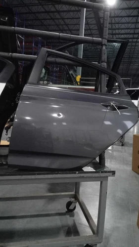 2012 Hyundai Accent Gray Driver Side Front Door OEM Used 4DR PW PL L used OEM complete door assembly