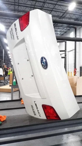 2013 Subaru Legacy White OEM Tailgate Used DENT, 4DR, 153K miles used OEM liftgate or tailgate