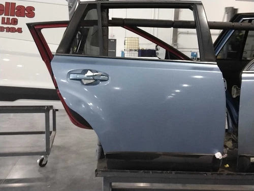 2011 Subaru Legacy Rear Right Blue OEM Used Door Lite Dent 4DR SUV used OEM complete door assembly