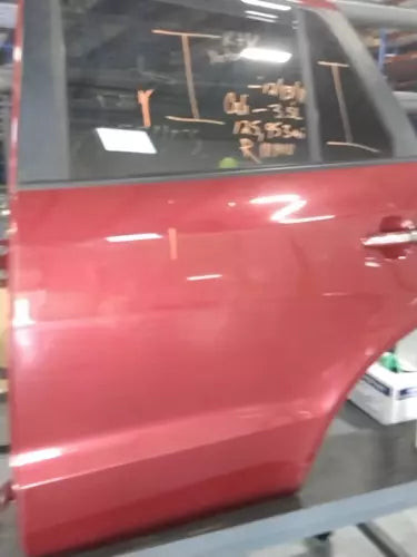 2012 Hyundai Santa Fe LH Driver Side Front Door Red OEM Used Salvage used OEM complete door assembly