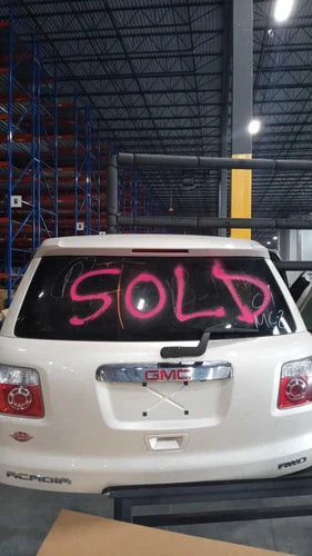GMC Acadia 2011 Tailgate OEM Used White w/ Rear View Camera Cutout used OEM park assist camera