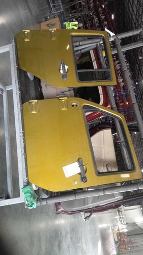 2007 Jeep Wrangler Left Green OEM Door Full Front Passenger Side Used used OEM complete door assembly
