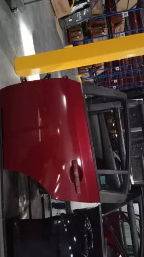 2008 Nissan Sentra Left Front Door Red OEM Used 82263ZE80A 82301ZE80A used OEM complete door assembly