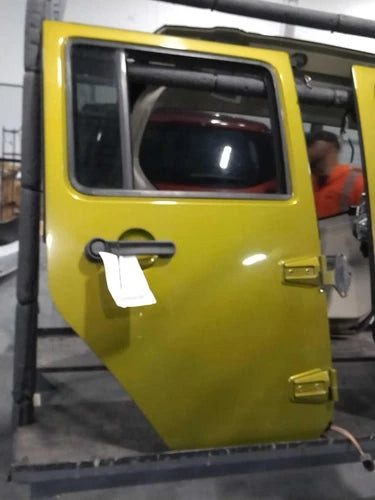 2007 Jeep Wrangler Rear Right Door OEM Green Used 4WD OEM Replacement used OEM complete door assembly