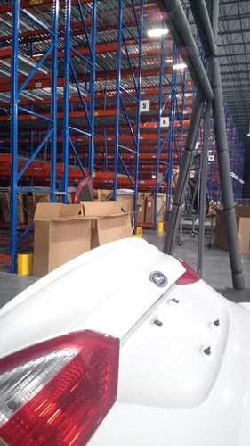 2014 Ford Fiesta White OEM Tailgate with Paint Cracks 4DR Used Salvage used OEM liftgate or tailgate