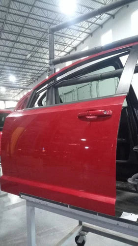 2009 Dodge Journey Left Front Door Red OEM Used SUV 09-10 used OEM complete door assembly