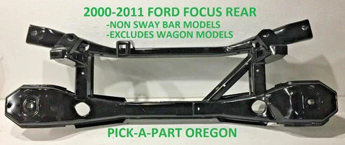 2000-2011 Ford Focus rear crossmember sub k frame cross member subframe beam oem used OEM rear subframe and crossmember