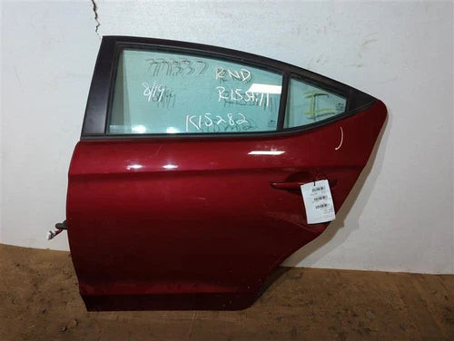 Hyundai Elantra 2020 Rear Left Passenger Side Door RED OEM Used used OEM complete door assembly