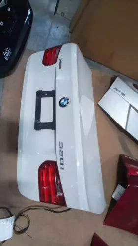 BMW 320i Deck Lid Used OEM White 2015 with Rear View Camera used OEM deck lid