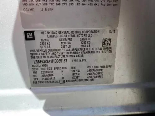 2017 Buick Envision 2.5L FWD Used OEM transmission assembly used OEM transmission assembly