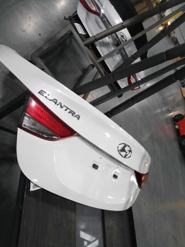2016 Hyundai Elantra White OEM Tailgate 6 Mo Warranty Used Salvage Part used OEM liftgate or tailgate