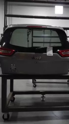 2017 Jeep Cherokee Deck Lid Silver OEM Used Rear Hatch w/ Camera Fits 14-18 used OEM deck lid