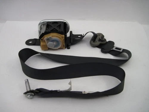 2005 Nissan Murano Front Right Passenger Seat Belt Retractor Assembly Black OEM used OEM seat belt assembly