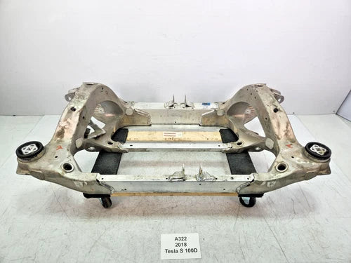 2012-2020 Tesla Model S X Rear Lower Axle Used OEM Subframe Bracket or Support 0A943B used OEM subframe bracket and support