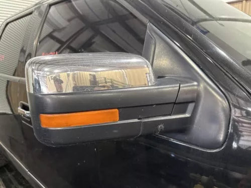 2011-2014 Ford F150 LH Passenger Side Door Mirror Power Folding Chrome OEM Black used OEM door mirror