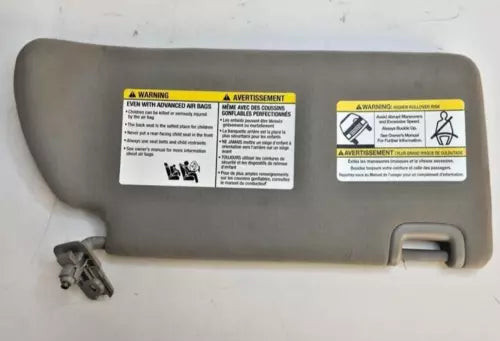2013-2019 Nissan Frontier Sun Visor w/o Illumination Gray Driver Left Side used OEM sun visor