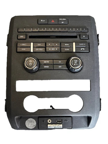2009 - 2014 FORD F150 CENTER DASH RADIO CLIMATE BEZEL PANEL FACEPLATE OEM BLACK used OEM radio receiver