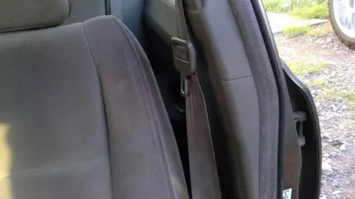 2006-2011 Honda Civic Sedan Front LH Driver Seat Belt Retractor Assy OEM Gray used OEM seat belt assembly