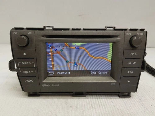 2012-2015 Toyota Prius Radio AM-FM-CD Display and receiver 57032 Oem used OEM infotainment display