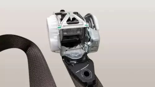 2018-2020 Ford F-150 Crew Cab Front LH Driver Seat Belt Retractor Assembly Black used OEM seat belt assembly