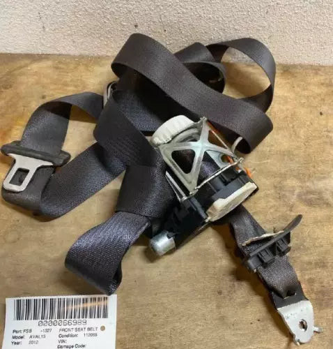 2011-2012 Avalanche 1500 Passenger Seat Belt Retractor Front Crew Cab Black Oem used OEM seat belt assembly