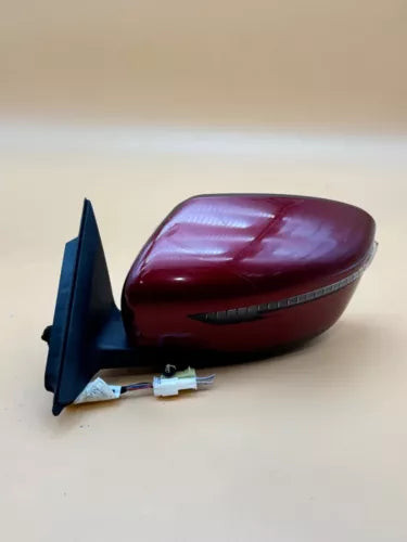 Nissan Murano Driver Left Side Door PWR Heated Mirror Red Metallic 2016-2023 used OEM complete door assembly