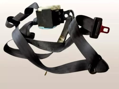 2000-2002 Jeep Wrangler Front Left Driver Seat Belt Retractor BLACK OEM used OEM seat belt assembly