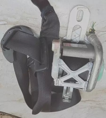 2011-2014 Dodge Durango Front Left Driver Seat Belt Retractor Black OEM used OEM seat belt assembly