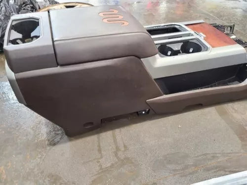 2017-2020 Ford F150 Front Floor Center Console Assembly Brown (King Ranch) OEM used OEM center console