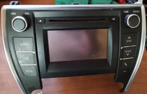 2015 Toyota Camry AM FM CD Player Radio Receiver Display Face ID 10803 OEM used OEM radio receiver