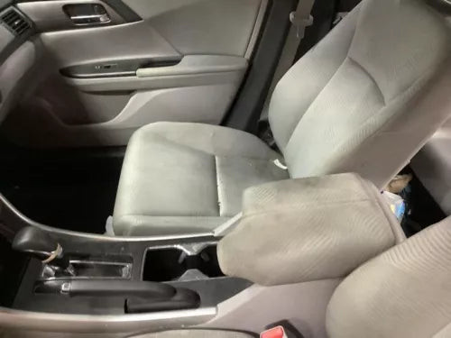 2013-2015 Honda Accord Front Floor Center Console Assembly Cloth ArmRest Gray used OEM center console