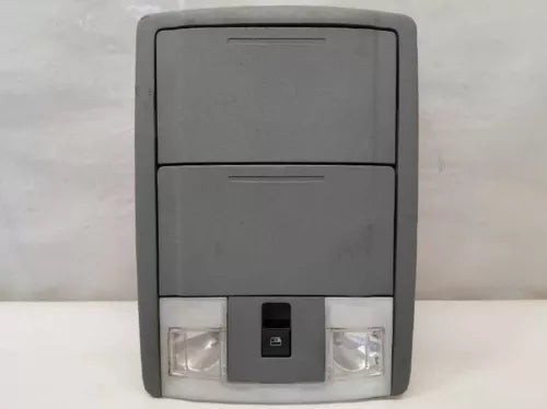 2009-2014 Ford F150 Front Overhead Roof Console 2 Storage W/Power Sliding Gray used OEM center console