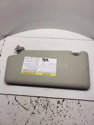2008-2015 Nissan Rogue SL w/o Illumination RH Passenger Sun Visor Gray OEM used OEM sun visor
