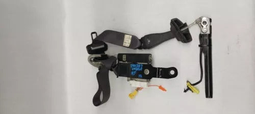 2012-2016 Chevy Impala Front Right Passenger RH Seat Belt Retractor Black OEM used OEM seat belt assembly