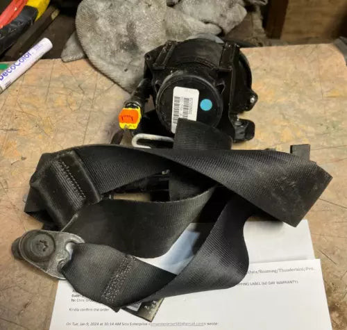 2012 Ford Focus Front Driver Seat Belt Retractor Assembly Black Color OEM used OEM seat belt assembly