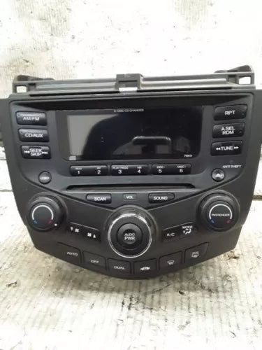 2003-2007 Honda Accord Radio Receiver CD Player W/o Navigation Automatic Sdn OEM used OEM radio receiver