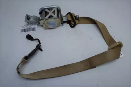 2009-2014 Ford F150 Left Driver Seat Belt Retractor Assembly Crew Cab Tan OEM used OEM seat belt assembly