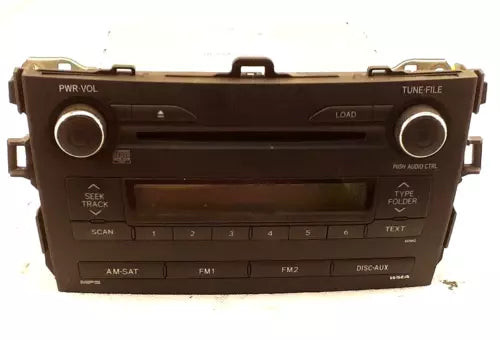 2009-2010 Toyota Corolla AM FM CD Player Radio Display & Receiver ID A518A2 OEM used OEM infotainment display
