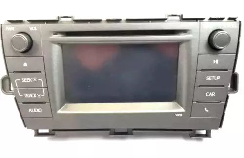 2012 - 2015 Toyota Prius Radio Receiver CD player Single Disc 57031 OEM used OEM radio or infotainment unit