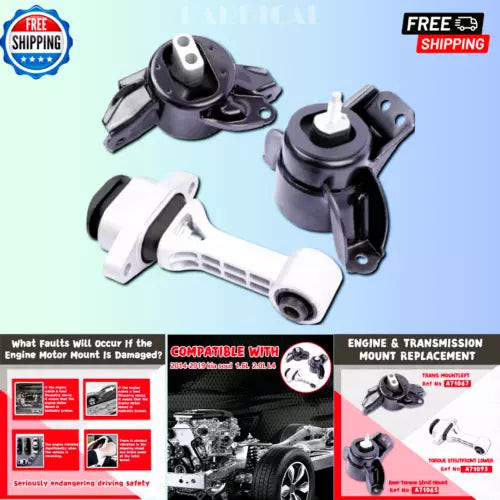 Engine Motor & Transmission Mount Compatible with 2014 2015 2016 2017 2018 2019 used OEM engine assembly