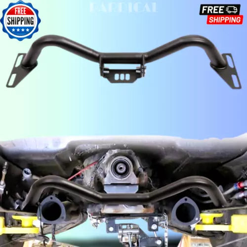 Adjustable Transmission Crossmember with Black Powder Coating Fit for 1963-1987 used OEM subframe or crossmember