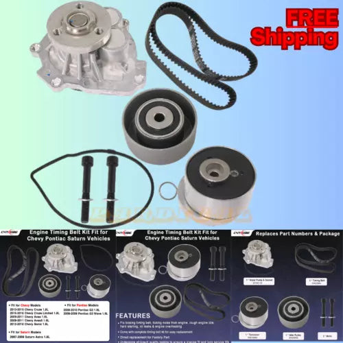 Engine Timing Belt Kit with Water Pump Compatible with 2009-2018 Chevy Cruze Son used OEM engine assembly