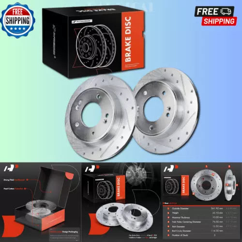 10.31 Inch (261.9Mm) Rear Drilled and Slotted Disc Brake Rotors Select Hyundai a used OEM alternator