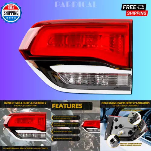 Right Passenger Side Inner Tail Light Assembly for 2014-2021 Jeep Grand Cherokee used OEM tail light