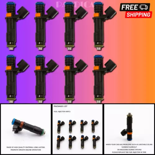 8PCS Fuel Injectors 2 Holes Nozzle for Ford 5.4 L V8 Expedition 2005-2006, F-150 used OEM fuel injector