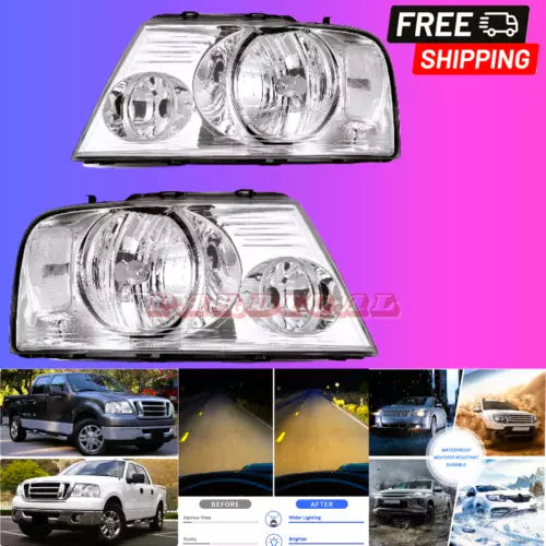 Headlight Assembly for 2004-2008 Ford F150 Pickup 06-08 Lincoln Mark LT Passenge used OEM headlight